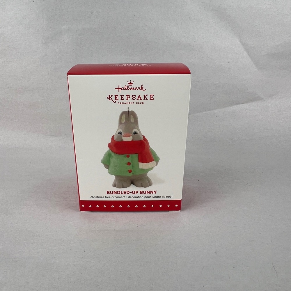 Hallmark Keepsake Bundled-Up Bunny Ornament 2015 Member Exclusive NIB